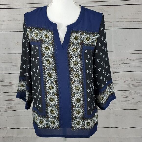 Artisan NY 3/4 Sleeve Bohemian Style Blouse - Picture 2 of 8